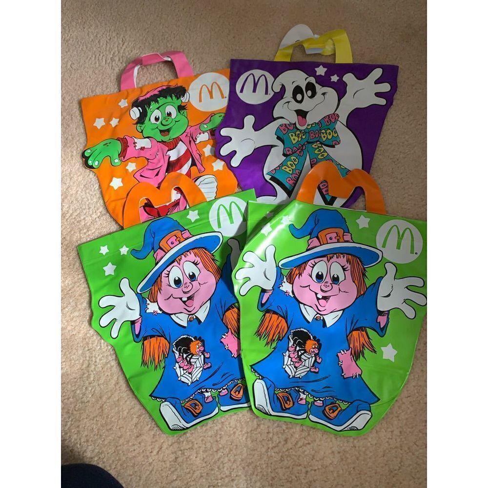 Vintage 1990 McDonald’s Halloween Vinyl Bags